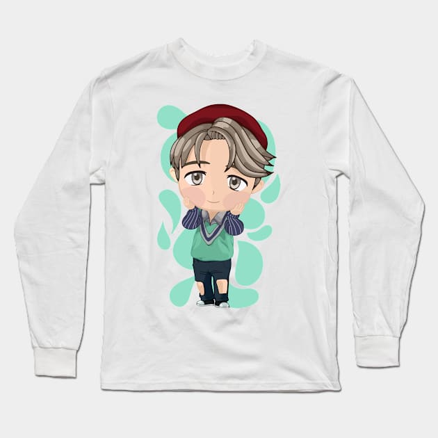 Handsome Jimin Long Sleeve T-Shirt by TASCHE